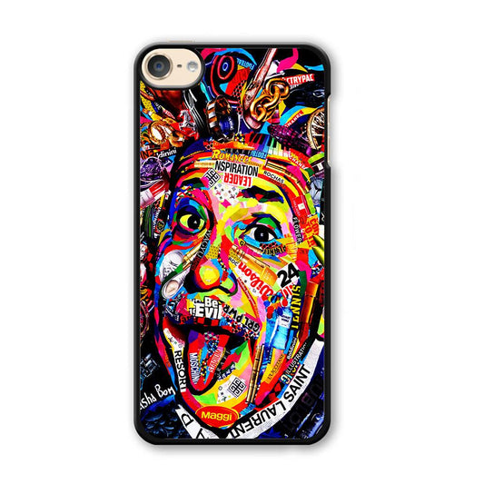 Albert Einstein Art iPod Touch 6 Case-Plastic / White (2D Case)-Xtracase