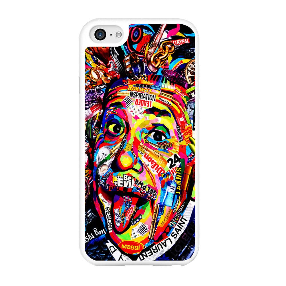 Albert Einstein Art iPhone 6 | 6s Case-Rubber / White (2D Case)-Xtracase
