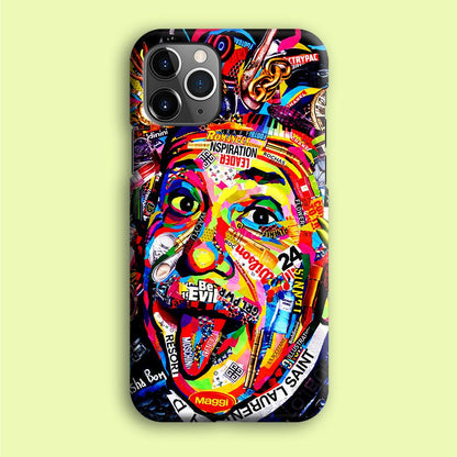 Albert Einstein Art iPhone 12 Pro Case-Plastic / Full Wrap (3D Case)-Xtracase