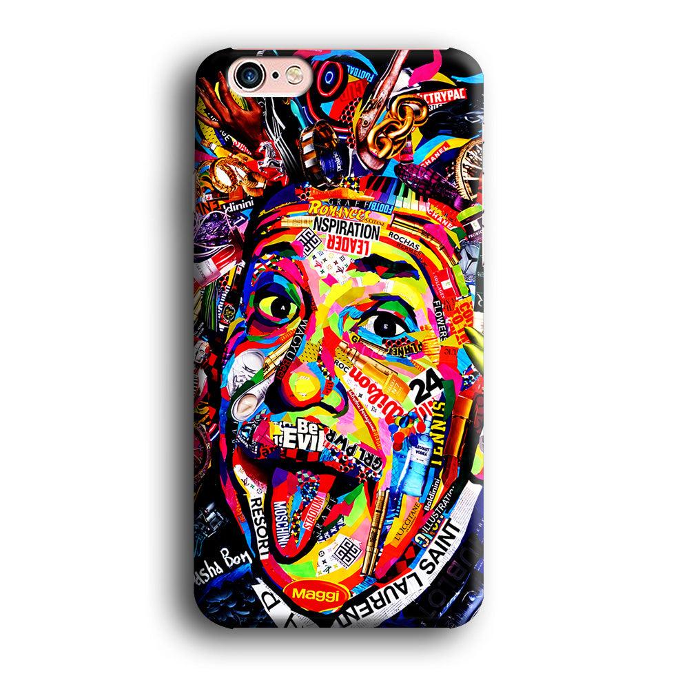 Albert Einstein Art iPhone 6 | 6s Case-Plastic / Full Wrap (3D Case)-Xtracase