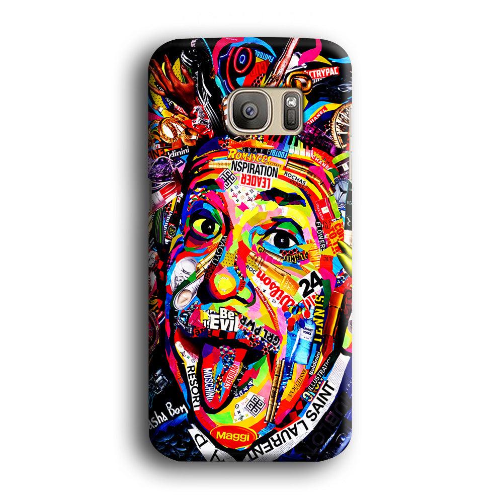 Albert Einstein Art Samsung Galaxy S7 Edge Case-Plastic / Full Wrap (3D Case)-Xtracase