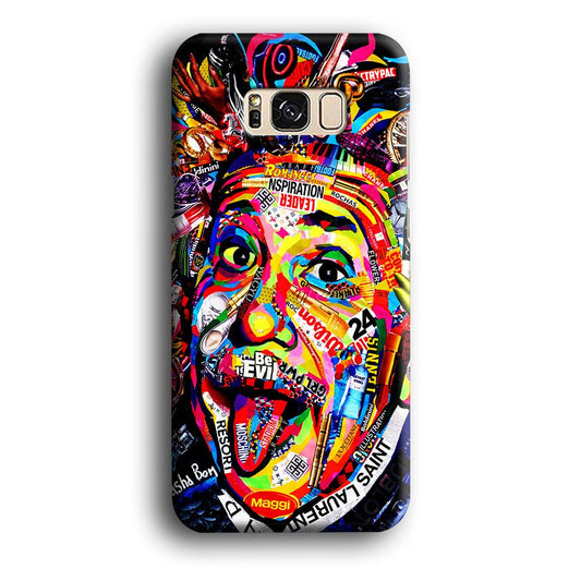 Albert Einstein Art Samsung Galaxy S8 Case-Plastic / Full Wrap (3D Case)-Xtracase