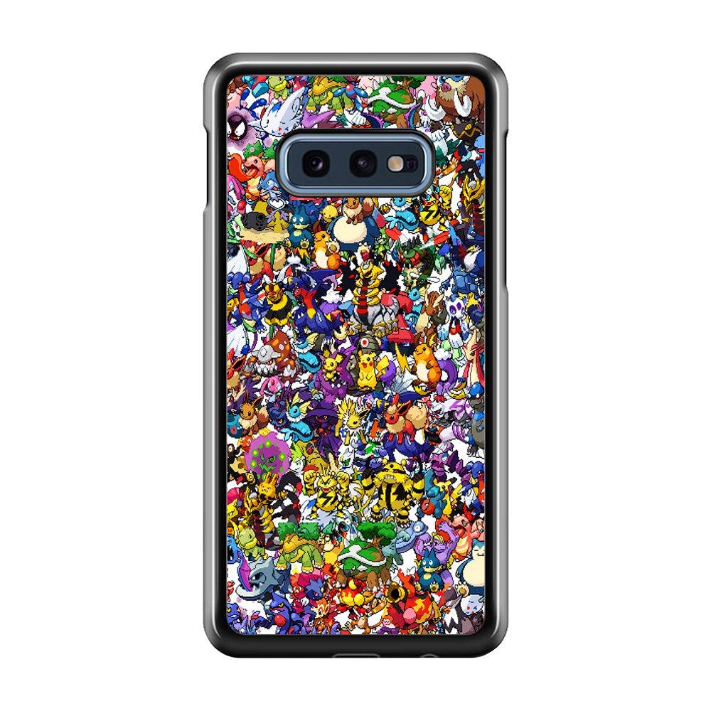 All Pokemon characters Samsung Galaxy S10E Case-Rubber / Black (2D Case)-Xtracase