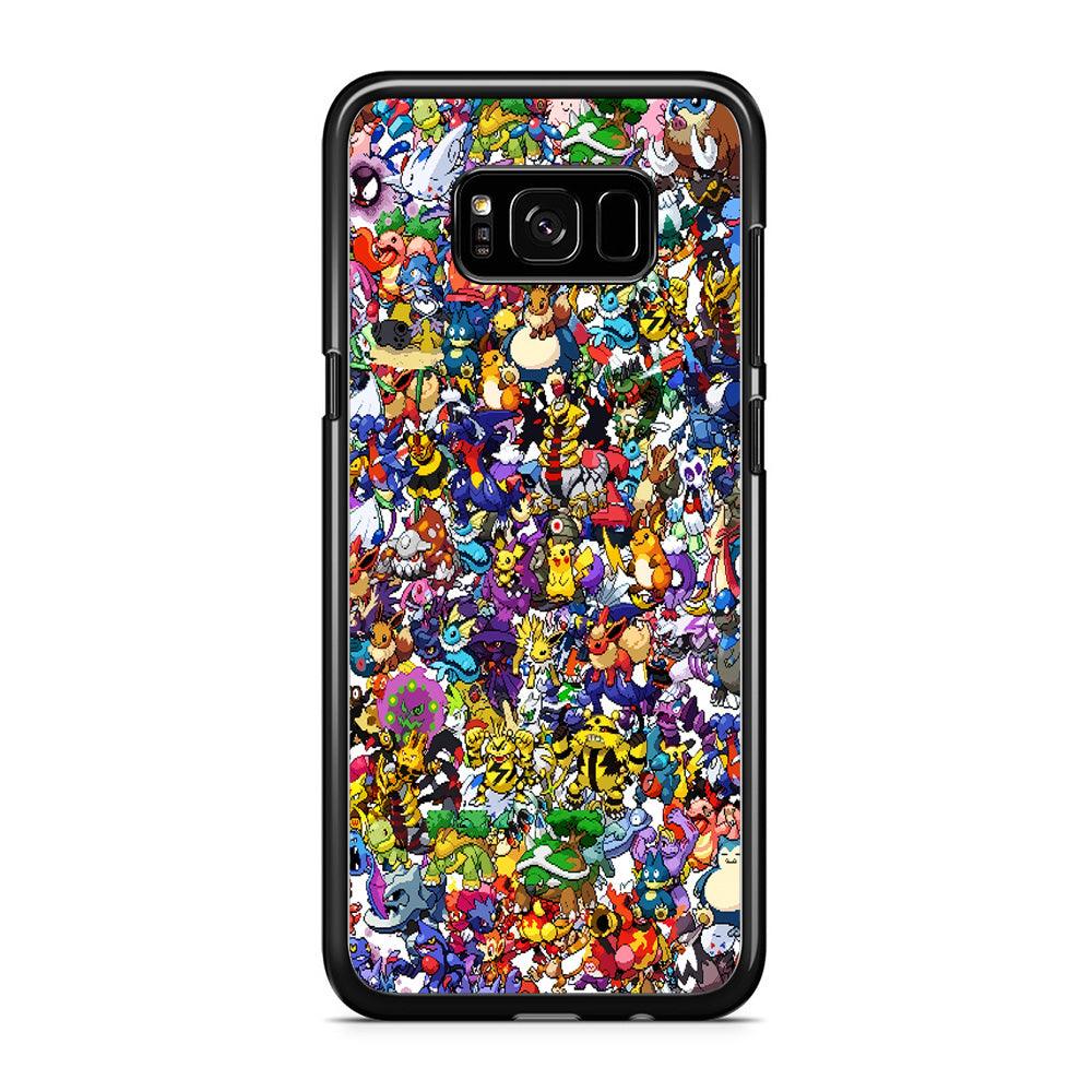All Pokemon characters Samsung Galaxy S8 Plus Case-Rubber / Black (2D Case)-Xtracase