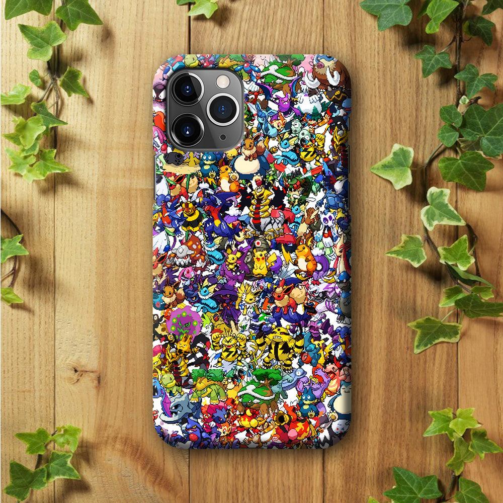 All Pokemon characters iPhone 11 Pro Case-Plastic / Full Wrap (3D Case)-Xtracase