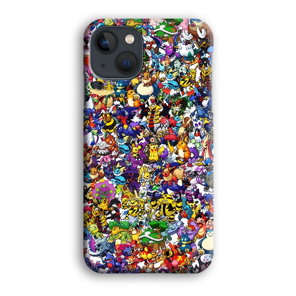 All Pokemon characters iPhone 13 Pro Case-Plastic / Full Wrap (3D Case)-Xtracase