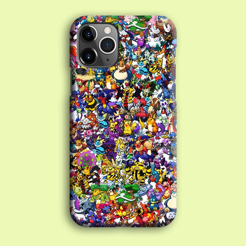 All Pokemon characters iPhone 12 Pro Max Case-Plastic / Full Wrap (3D Case)-Xtracase