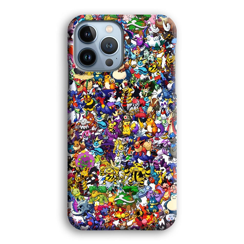 All Pokemon characters iPhone 13 Pro Max Case-Plastic / Full Wrap (3D Case)-Xtracase