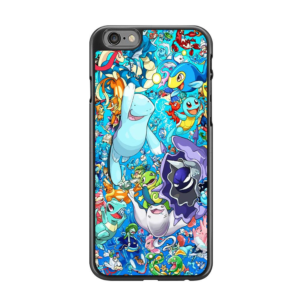 All Water Pokemon iPhone 6 | 6s Case-Rubber / Black (2D Case)-Xtracase