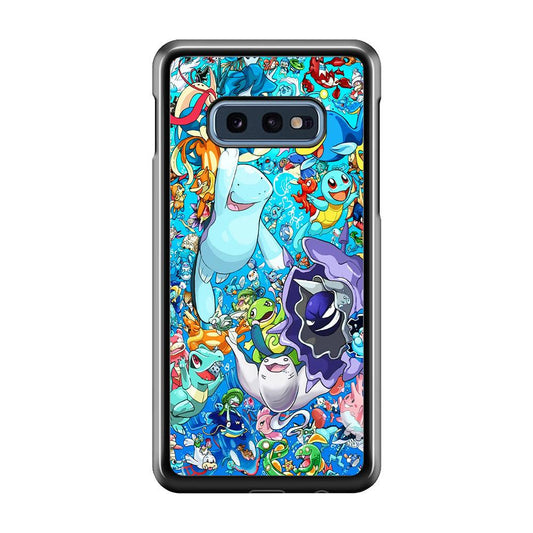 All Water Pokemon Samsung Galaxy S10E Case-Rubber / Black (2D Case)-Xtracase