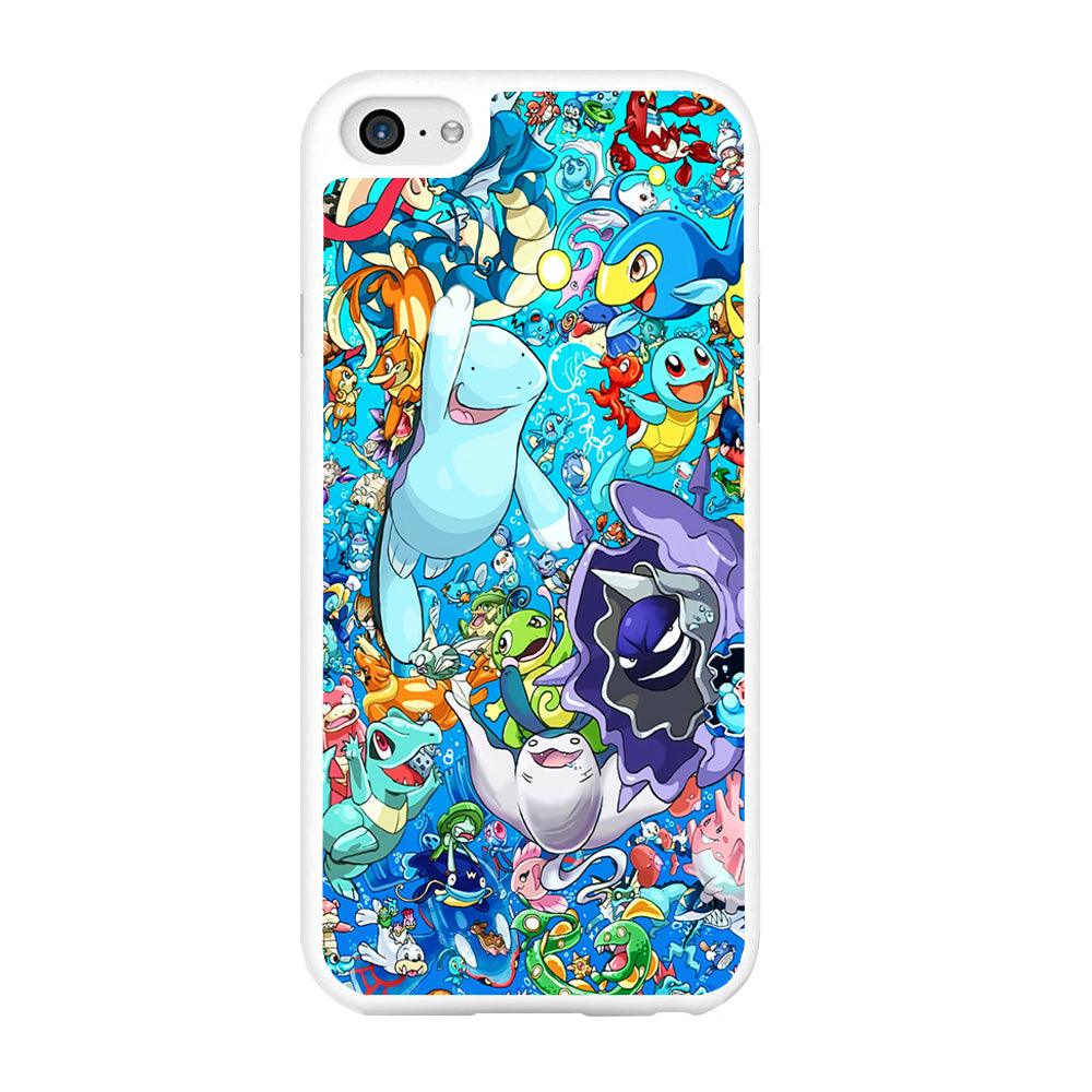 All Water Pokemon iPhone 6 | 6s Case-Rubber / White (2D Case)-Xtracase