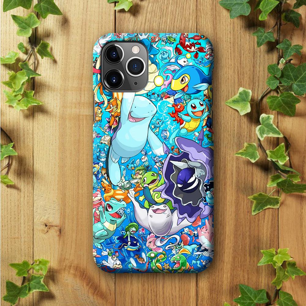 All Water Pokemon iPhone 11 Pro Case-Plastic / Full Wrap (3D Case)-Xtracase
