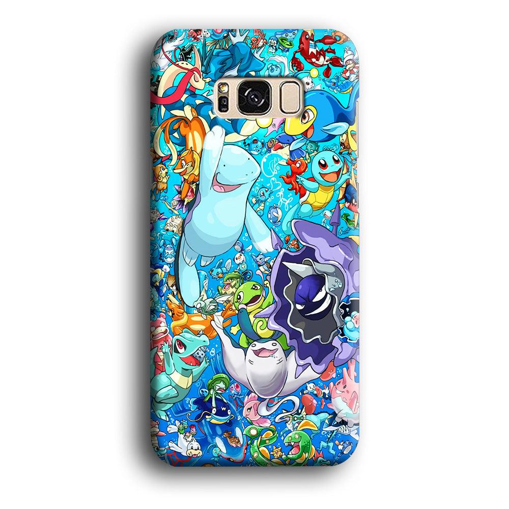 All Water Pokemon Samsung Galaxy S8 Case-Plastic / Full Wrap (3D Case)-Xtracase