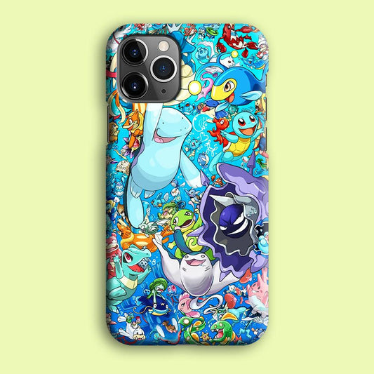 All Water Pokemon iPhone 12 Pro Case-Plastic / Full Wrap (3D Case)-Xtracase