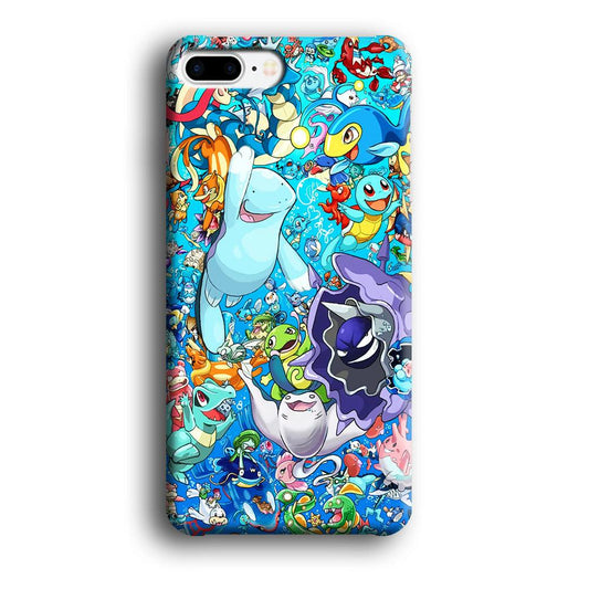 All Water Pokemon iPhone 8 Plus Case-Plastic / Full Wrap (3D Case)-Xtracase
