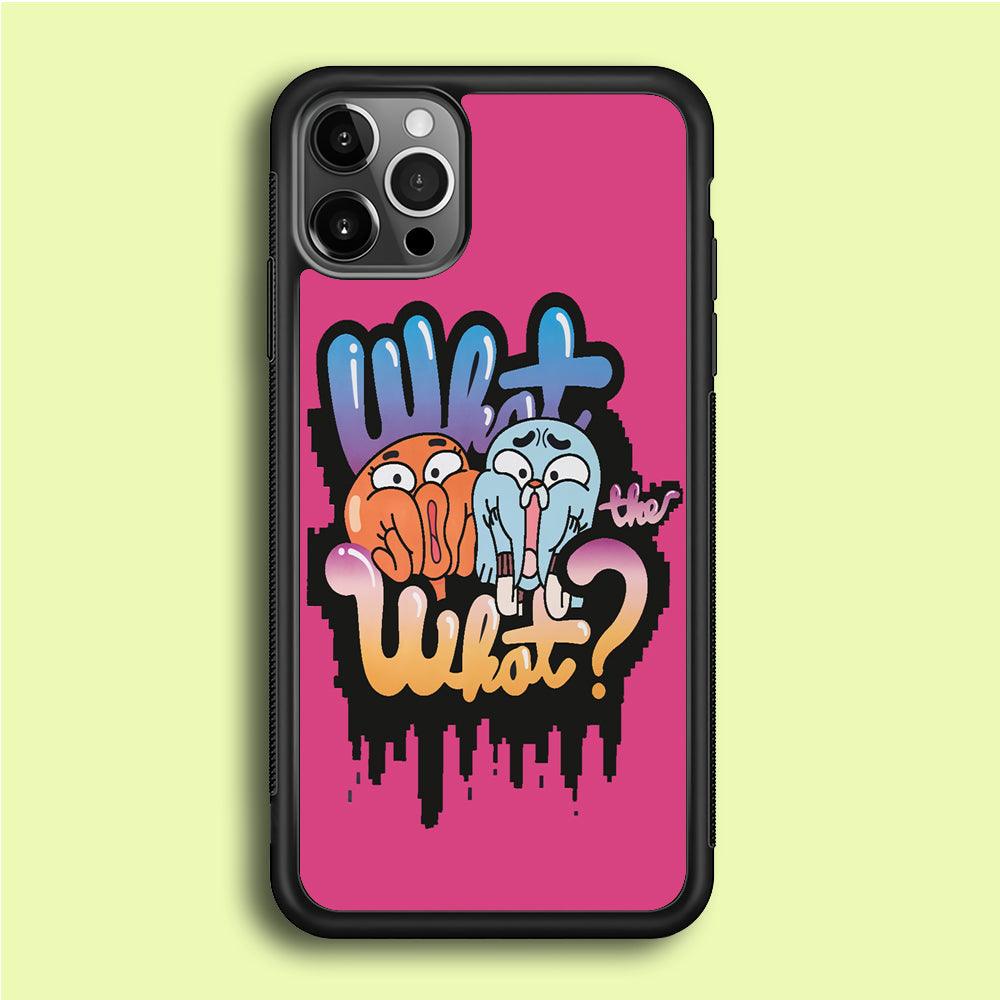 Amazing World of Gumball iPhone 12 Pro Case-Rubber / Black (2D Case)-Xtracase