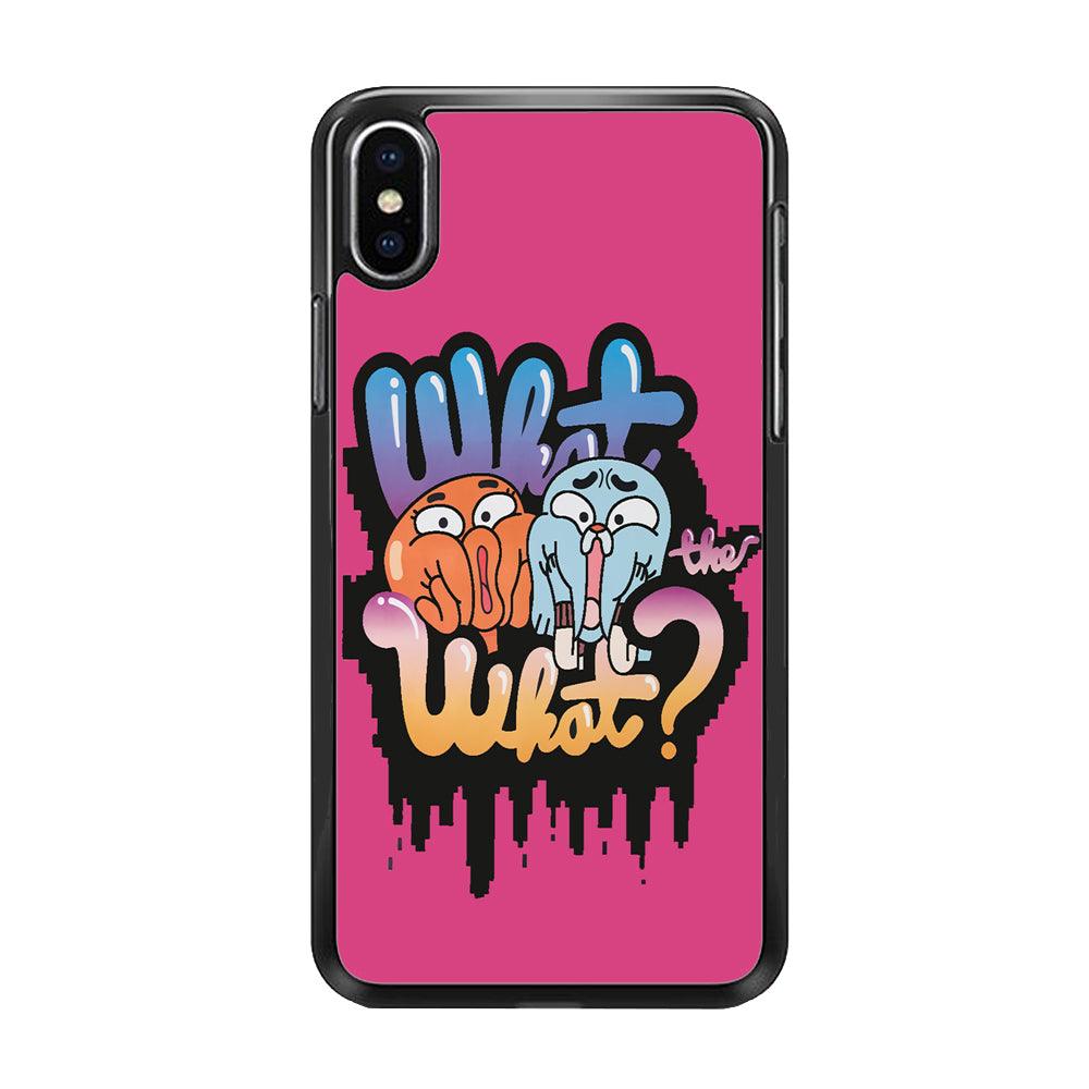 Amazing World of Gumball iPhone X Case-Rubber / Black (2D Case)-Xtracase