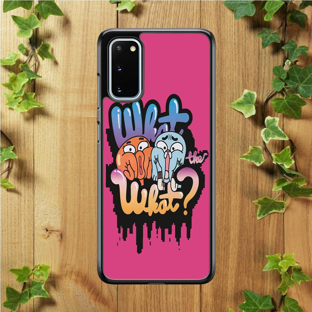 Amazing World of Gumball Samsung Galaxy S20 Case-Rubber / Black (2D Case)-Xtracase