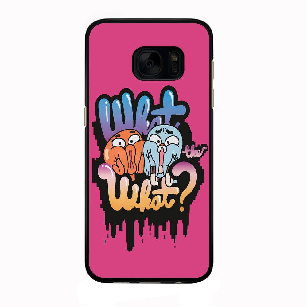 Amazing World of Gumball Samsung Galaxy S7 Edge Case-Rubber / Black (2D Case)-Xtracase