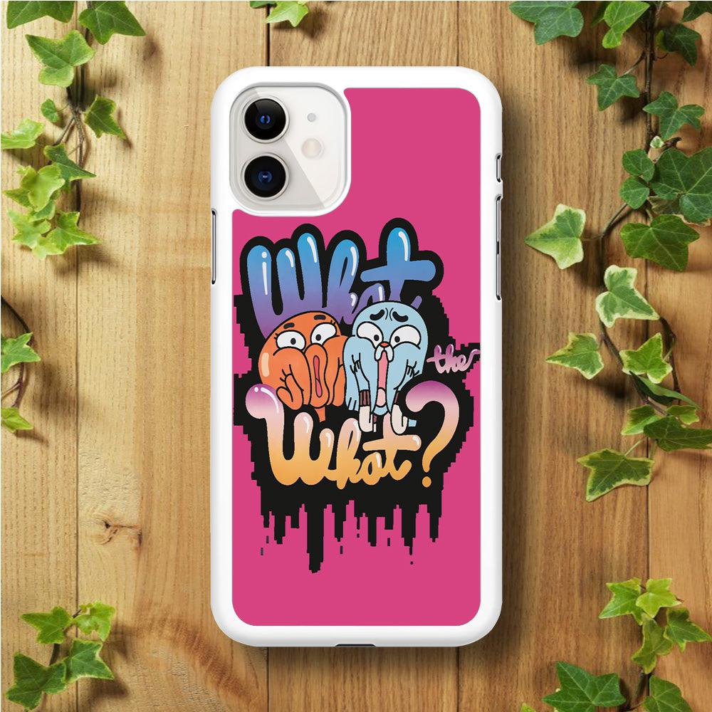 Amazing World of Gumball iPhone 11 Case-Rubber / White (2D Case)-Xtracase