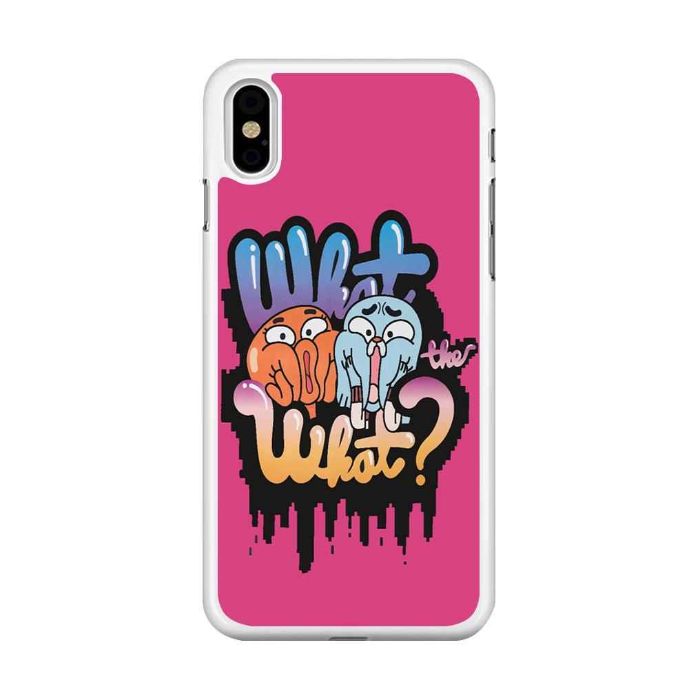 Amazing World of Gumball iPhone X Case-Rubber / White (2D Case)-Xtracase