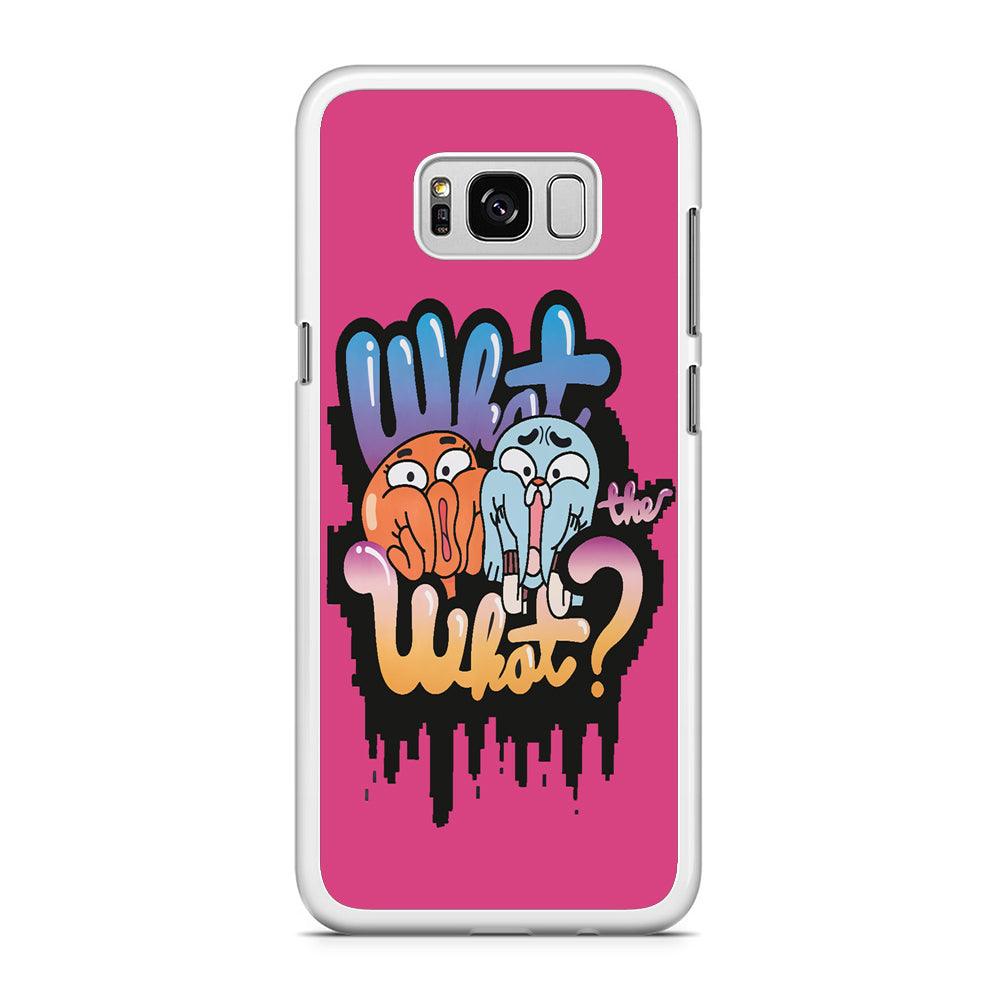 Amazing World of Gumball Samsung Galaxy S8 Case-Rubber / White (2D Case)-Xtracase