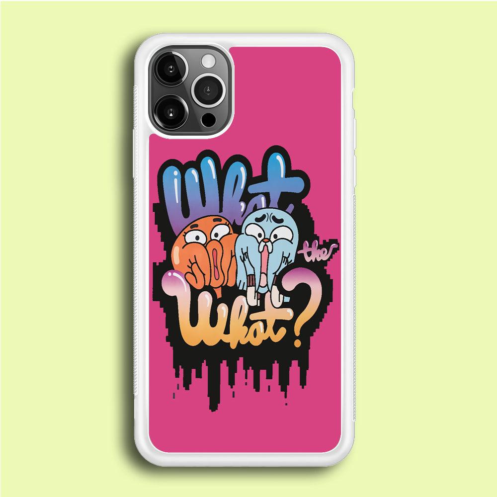Amazing World of Gumball iPhone 12 Pro Case-Rubber / White (2D Case)-Xtracase