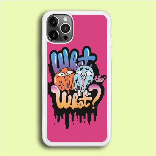 Amazing World of Gumball iPhone 12 Pro Case-Rubber / White (2D Case)-Xtracase