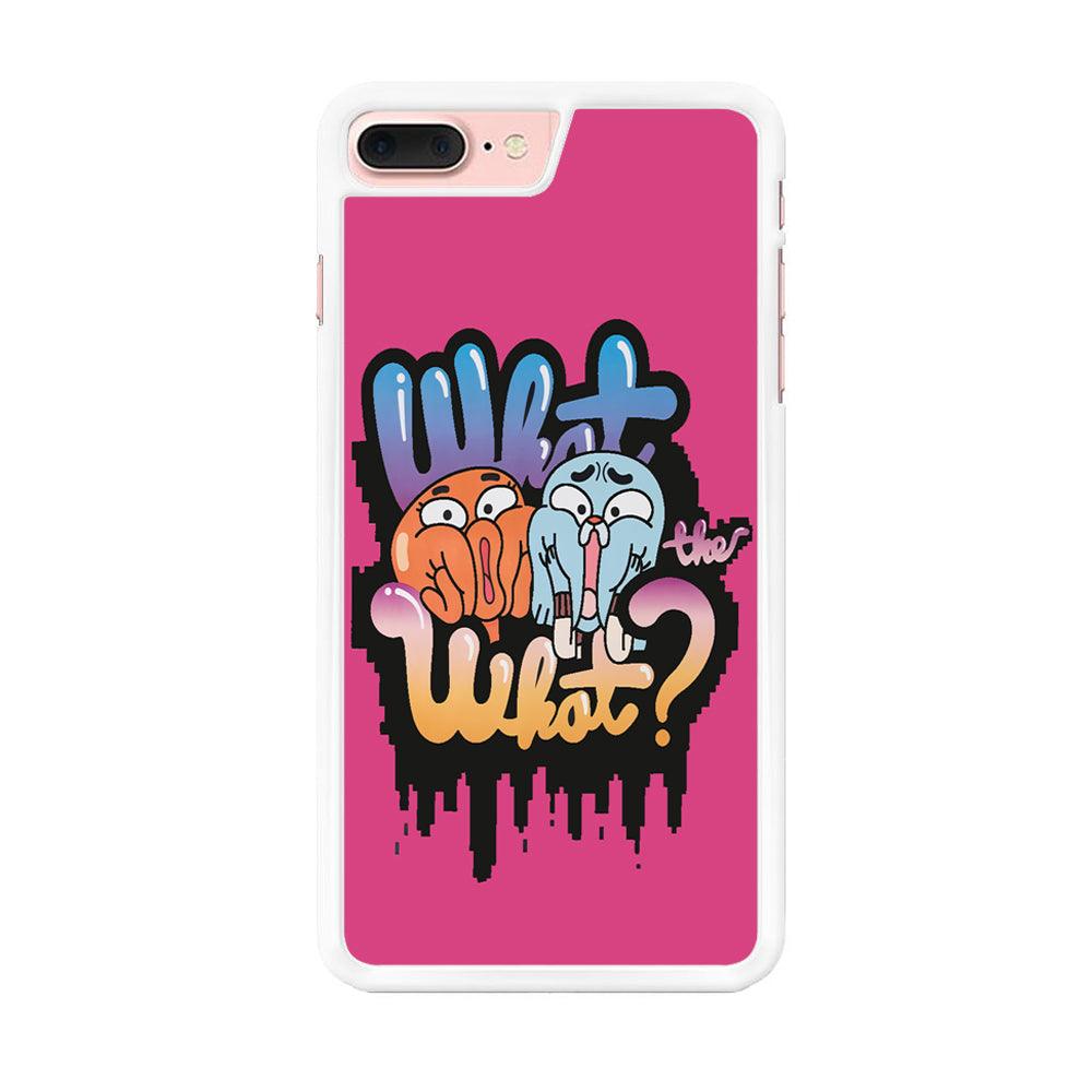 Amazing World of Gumball iPhone 7 Plus Case-Rubber / White (2D Case)-Xtracase