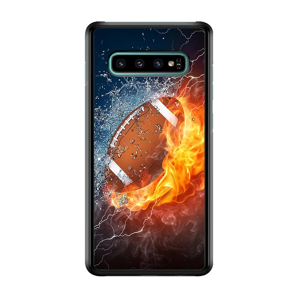 American Football Ball Cool Art Samsung Galaxy S10 Case-Plastic / Full Wrap (3D Case)-Xtracase