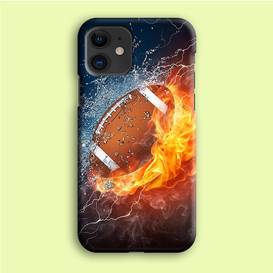 American Football Ball Cool Art iPhone 12 Case-Plastic / Full Wrap (3D Case)-Xtracase