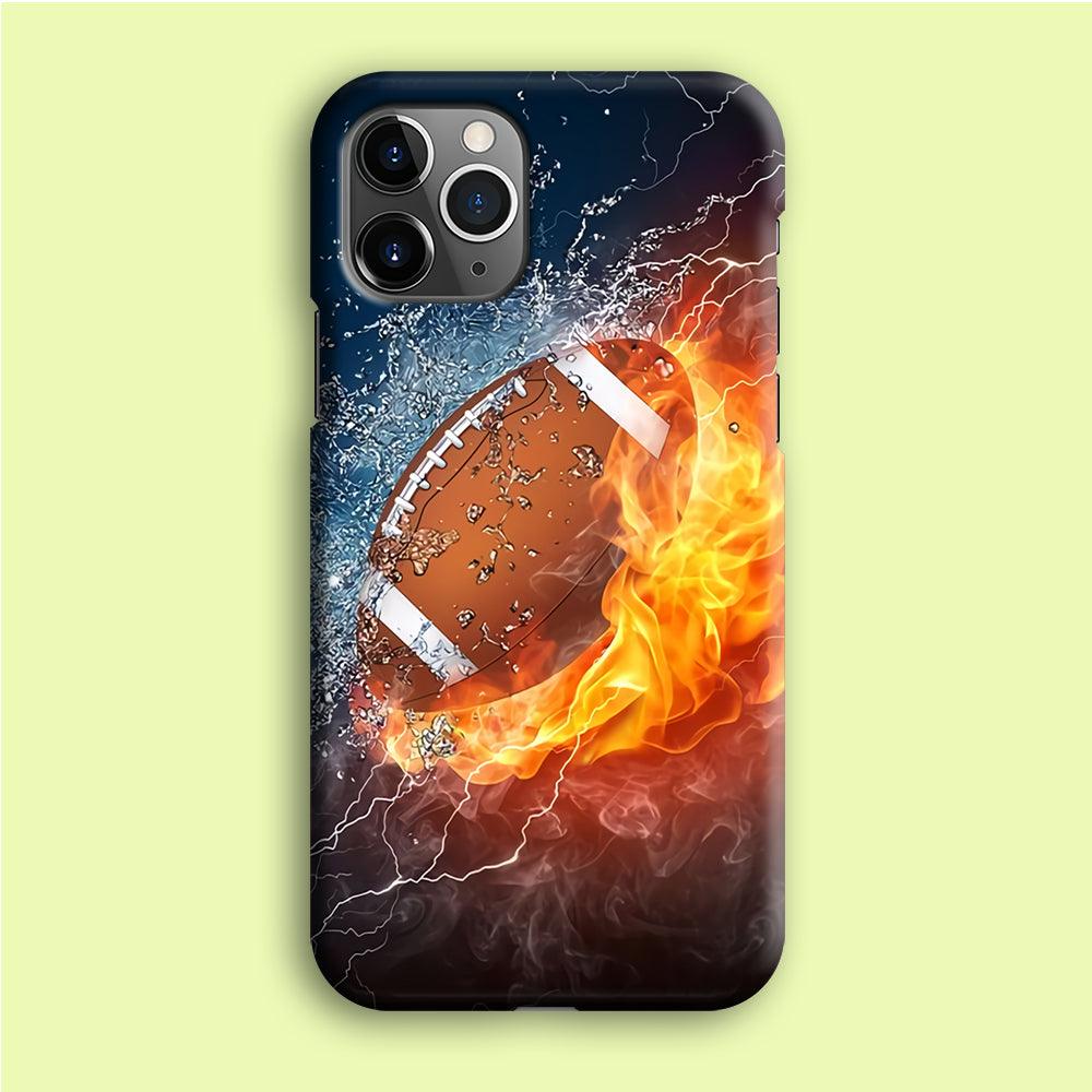 American Football Ball Cool Art iPhone 12 Pro Case-Plastic / Full Wrap (3D Case)-Xtracase
