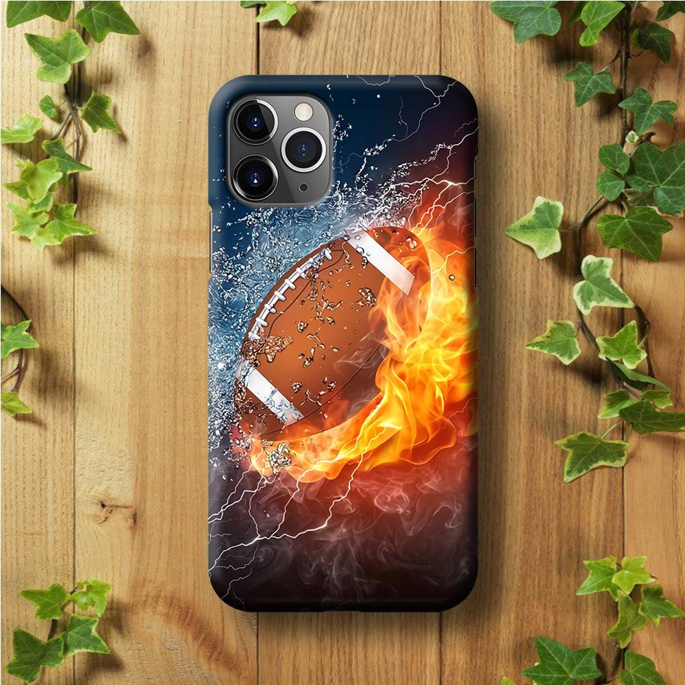 American Football Ball Cool Art iPhone 11 Pro Case-Plastic / Full Wrap (3D Case)-Xtracase