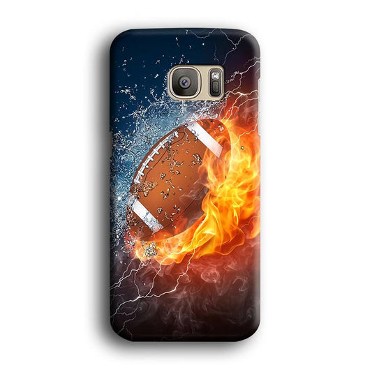American Football Ball Cool Art Samsung Galaxy S7 Edge Case-Plastic / Full Wrap (3D Case)-Xtracase