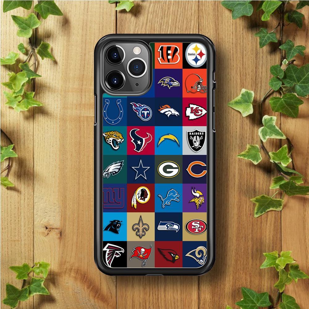 American Football Teams NFL iPhone 11 Pro Max Case-Rubber / Black (2D Case)-Xtracase
