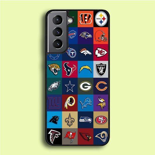 American Football Teams NFL Samsung Galaxy S21 Case-Rubber / White (2D Case)-Xtracase
