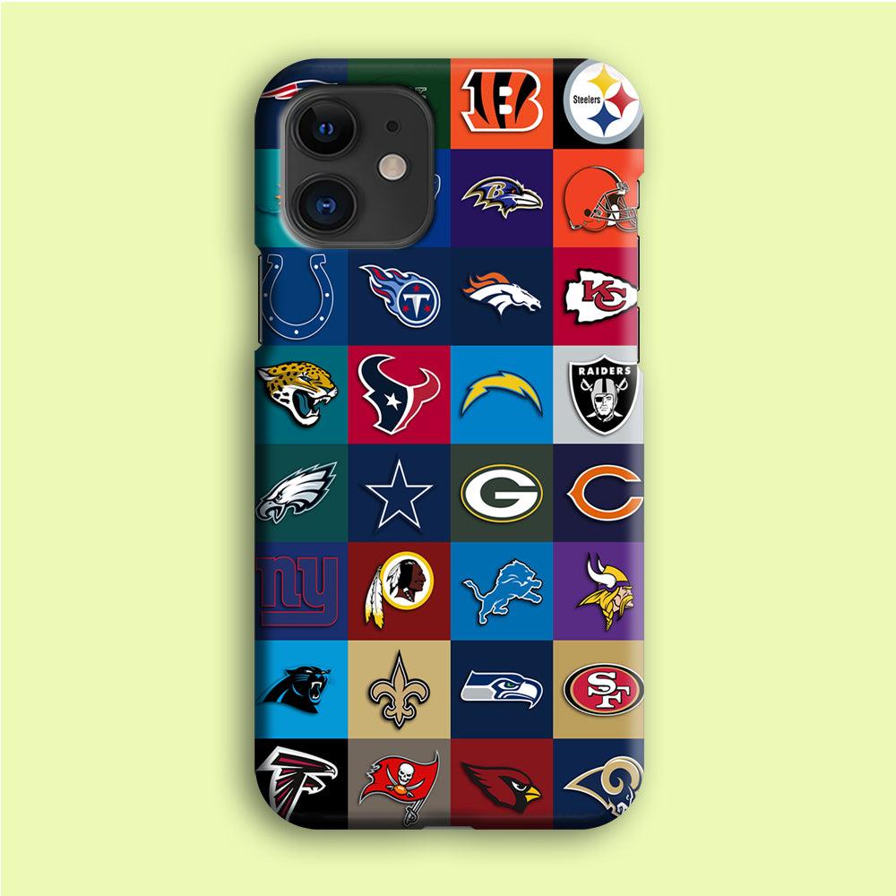 American Football Teams NFL iPhone 12 Mini Case-Plastic / Full Wrap (3D Case)-Xtracase