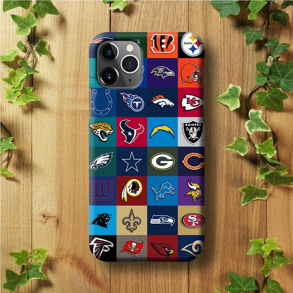 American Football Teams NFL iPhone 11 Pro Max Case-Plastic / Full Wrap (3D Case)-Xtracase