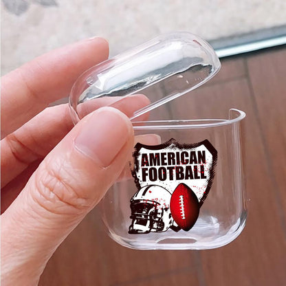 American Football Protective Clear Case Cover For Apple Airpods-Xtracase