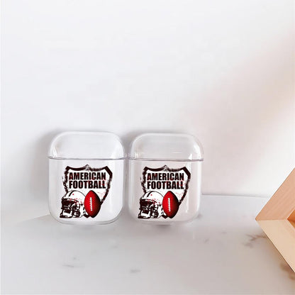 American Football Protective Clear Case Cover For Apple Airpods-Xtracase
