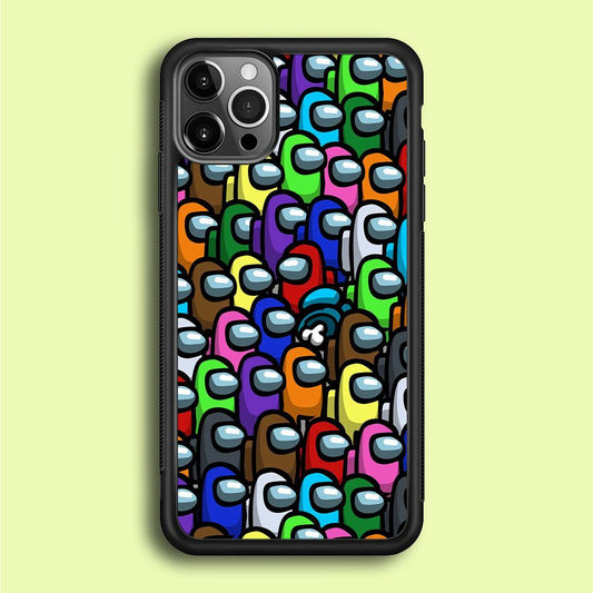 Among Us Impostor iPhone 12 Pro Case-Rubber / Black (2D Case)-Xtracase