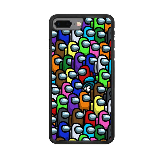 Among Us Impostor iPhone 8 Plus Case-Rubber / Black (2D Case)-Xtracase