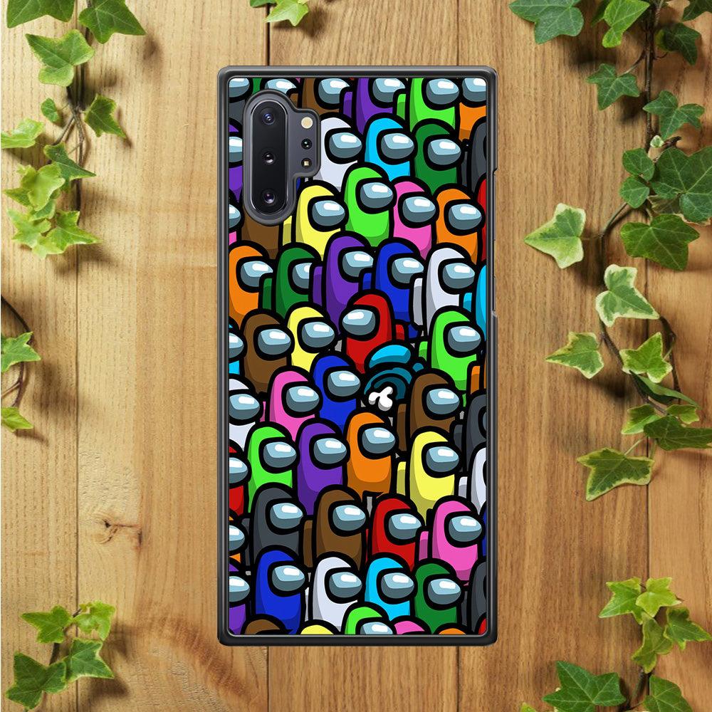 Among Us Impostor Samsung Galaxy Note 10 Plus Case-Rubber / Black (2D Case)-Xtracase