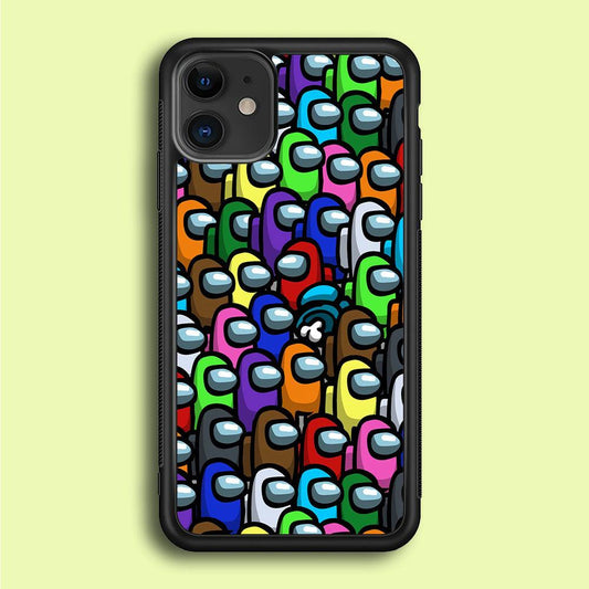 Among Us Impostor iPhone 12 Mini Case-Rubber / Black (2D Case)-Xtracase