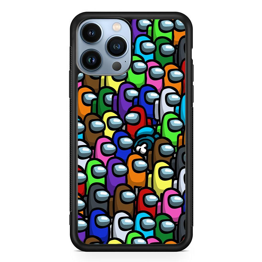 Among Us Impostor iPhone 13 Pro Max Case-Rubber / Black (2D Case)-Xtracase