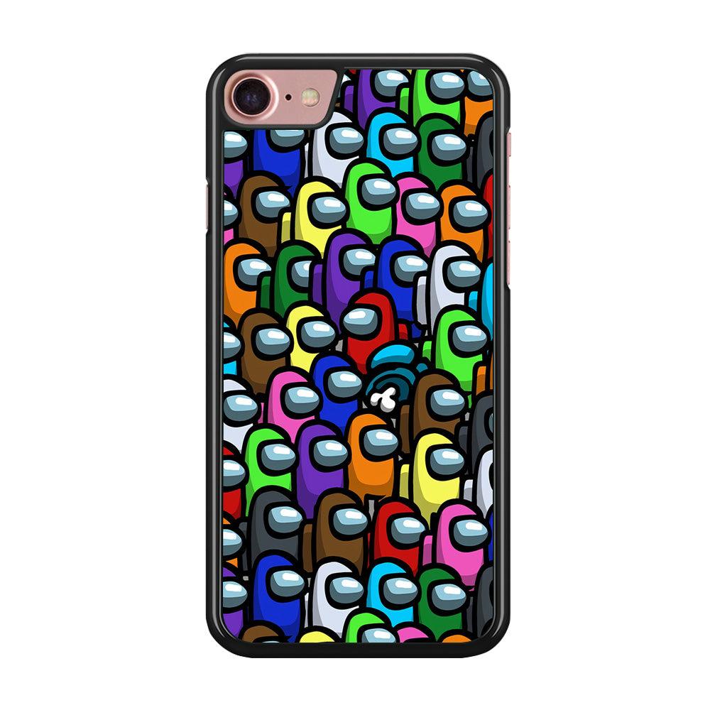 Among Us Impostor iPhone SE 2020 Case-Rubber / Black (2D Case)-Xtracase