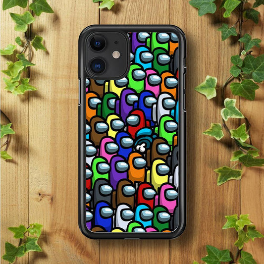 Among Us Impostor iPhone 11 Case-Rubber / Black (2D Case)-Xtracase