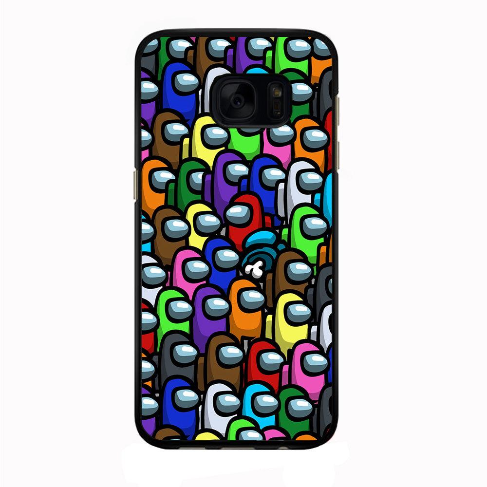 Among Us Impostor Samsung Galaxy S7 Edge Case-Rubber / Black (2D Case)-Xtracase