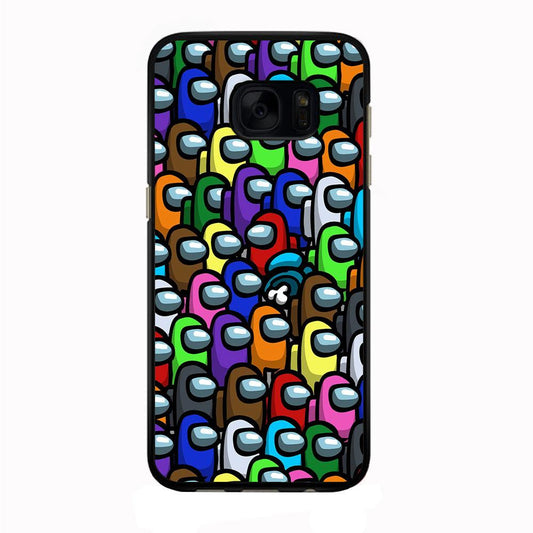 Among Us Impostor Samsung Galaxy S7 Edge Case-Rubber / Black (2D Case)-Xtracase