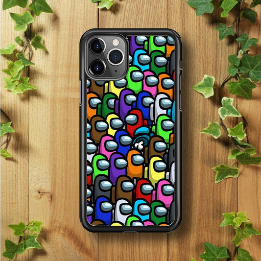 Among Us Impostor iPhone 11 Pro Max Case-Rubber / Black (2D Case)-Xtracase